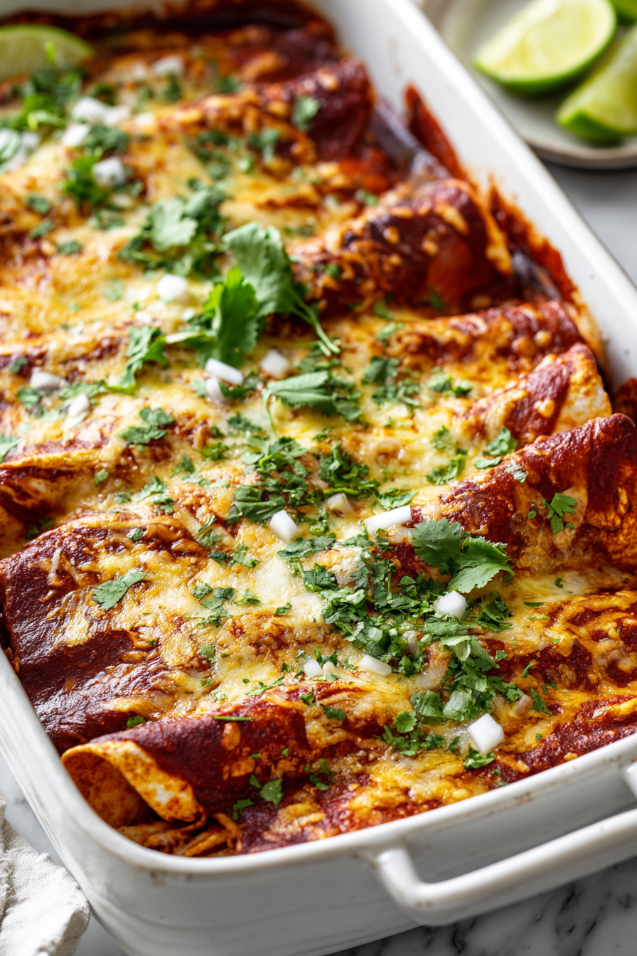🌶️ Best Ever Chicken Enchiladas (Rich Homemade Sauce & Perfect Texture)