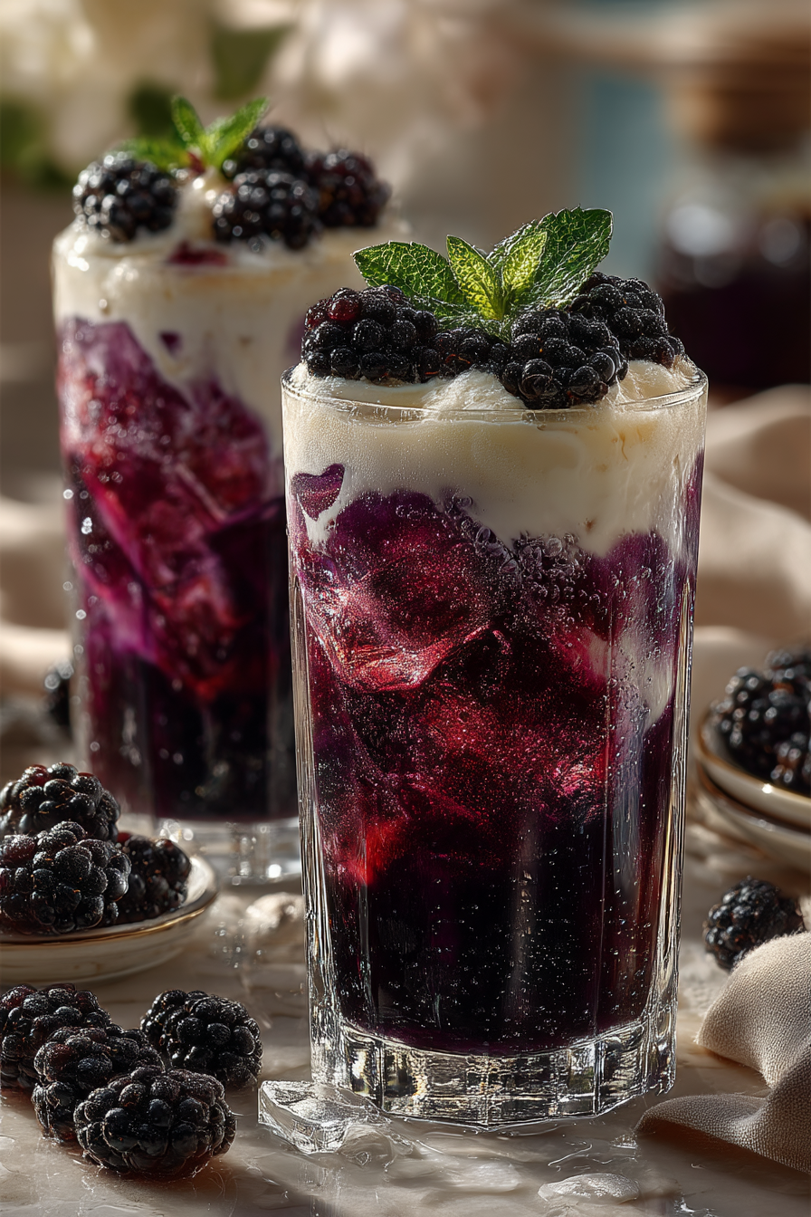 Blackberry Vanilla Italian Cream Soda