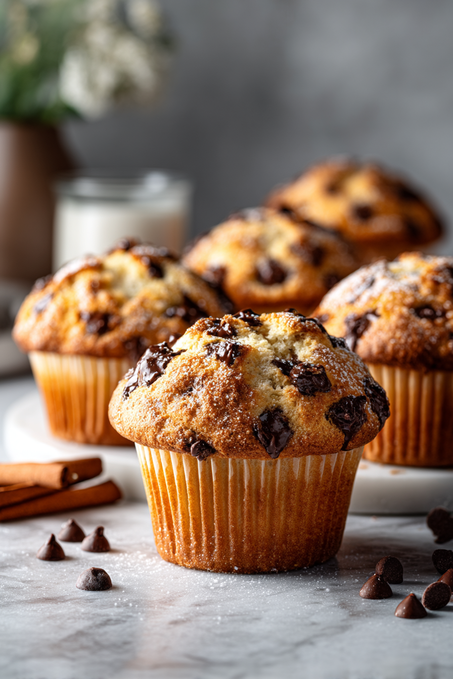 Bakery-Style Chocolate Chip Muffins