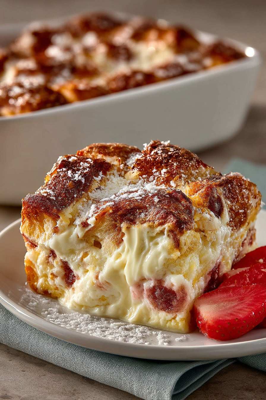 Guava Cream Cheese Bread Pudding