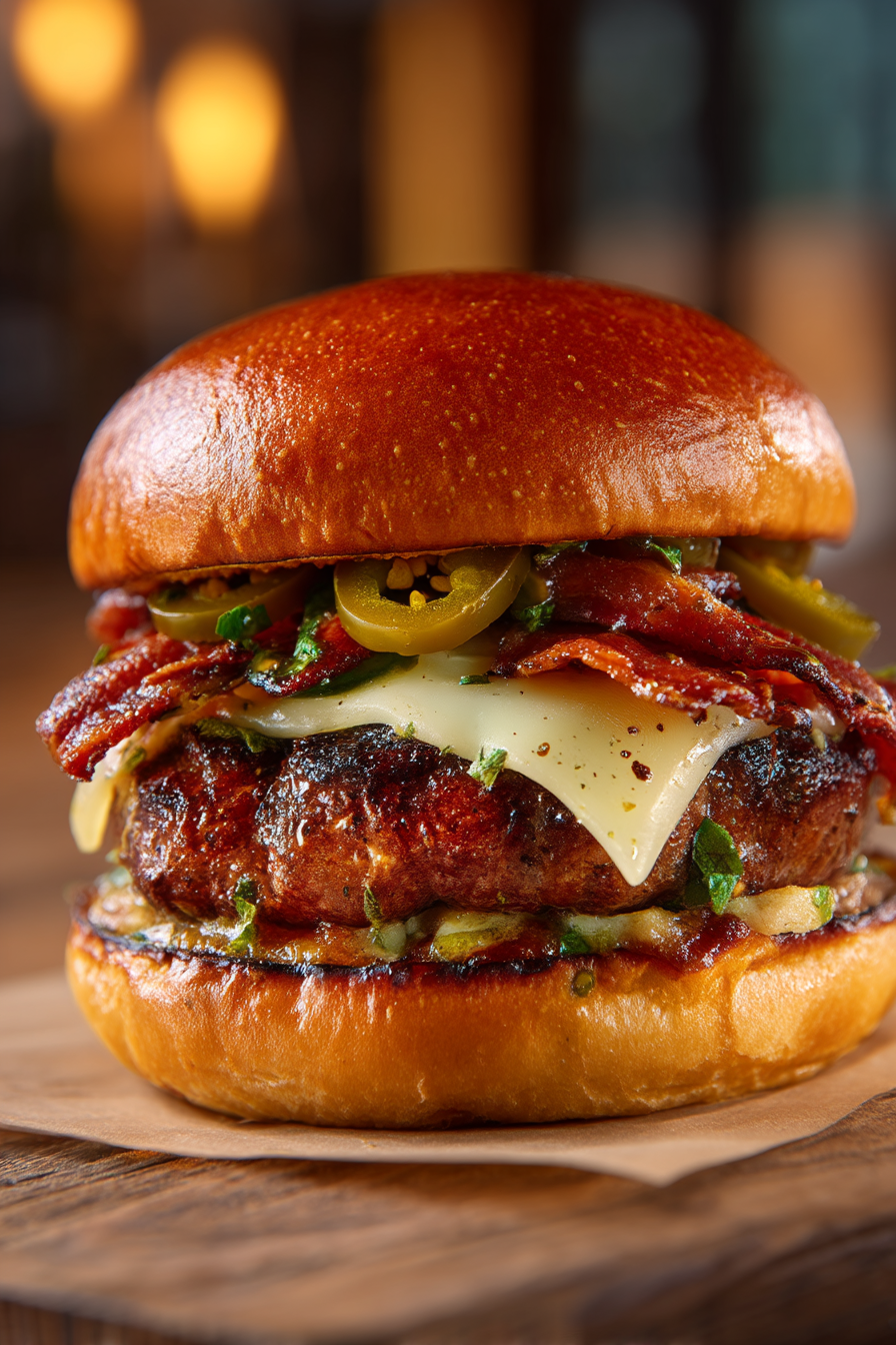 Best Jalapeño Popper Burger Recipe (Cream Cheese Stuffed Bacon Burgers)