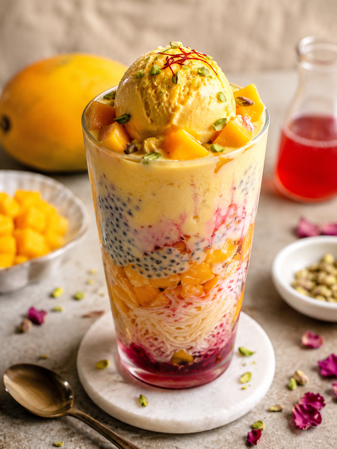 🥭 Mango Kulfi Falooda Recipe