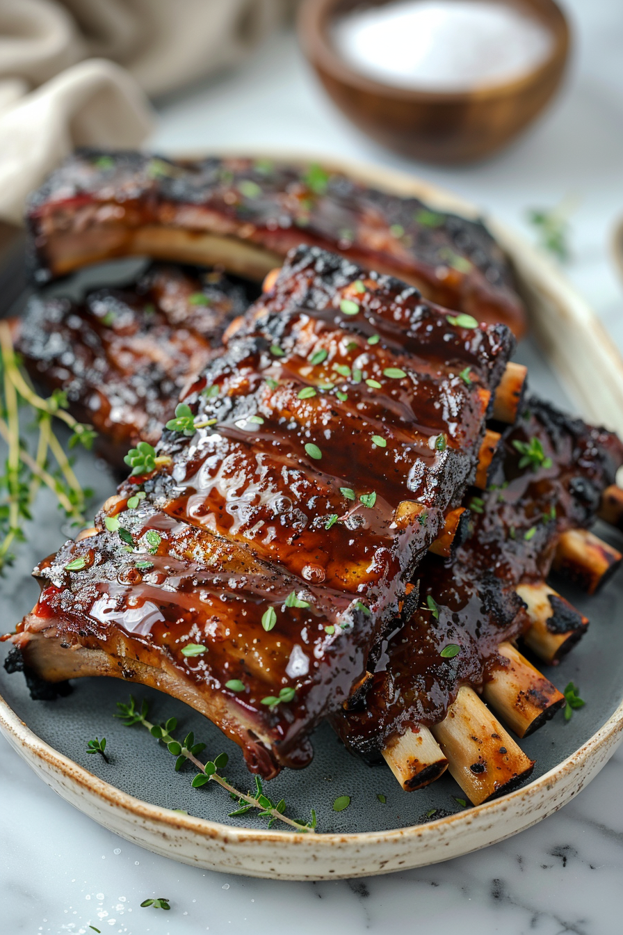 Maple Bourbon Glazed Beef Ribs (Tender Oven-Braised Short Ribs)
