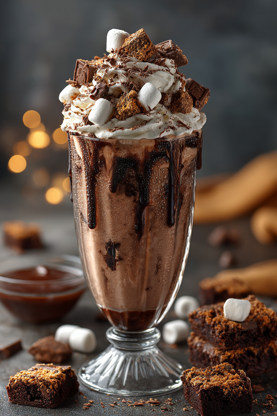 Ultimate Mississippi Mud Brownie Milkshake