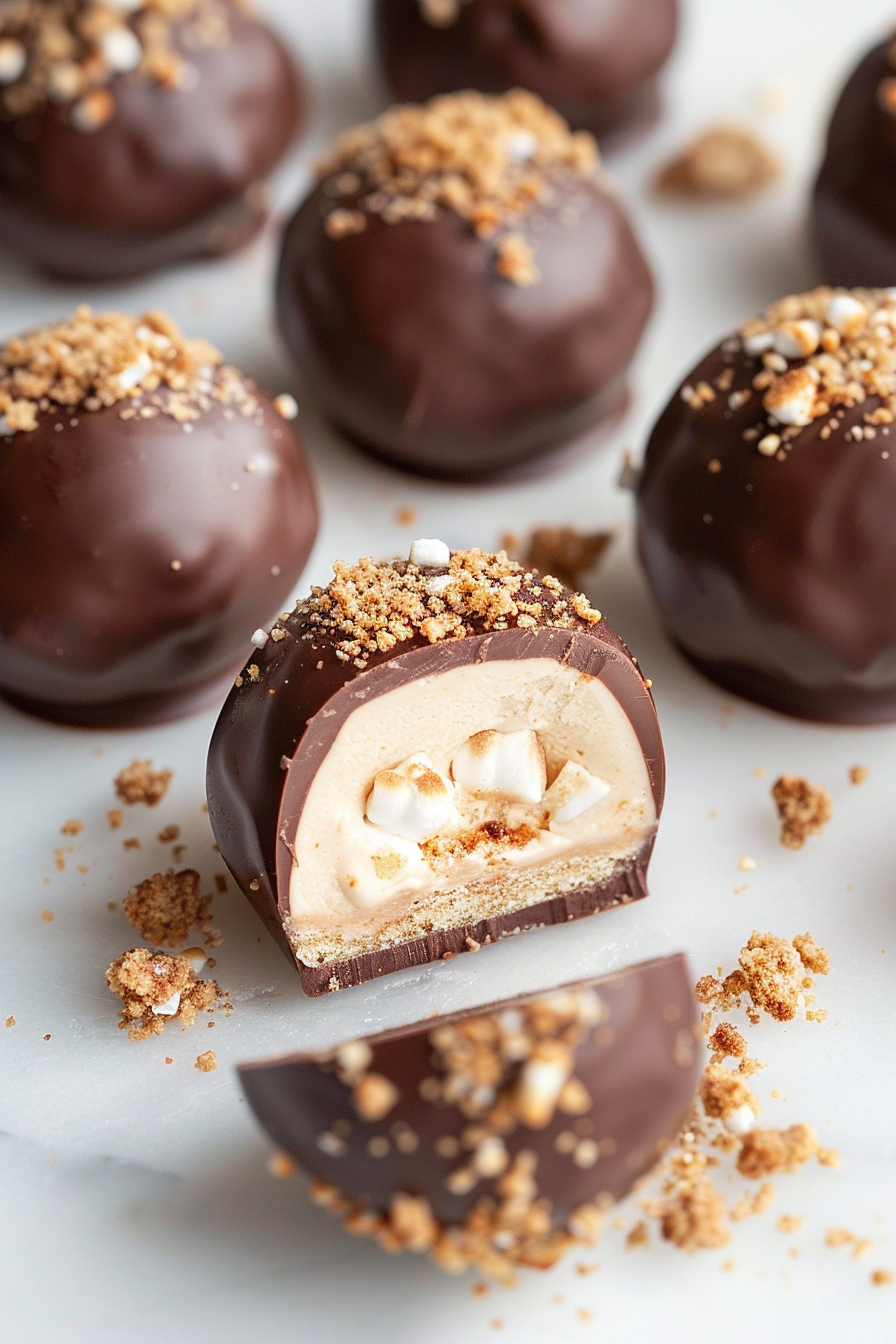 🍫 Easy No-Bake S’mores Truffles (Creamy Chocolate Marshmallow Bites)