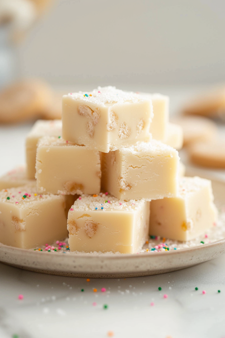 π¬ Sugar Cookie Latte Fudge (Creamy White Chocolate Coffee Fudge)