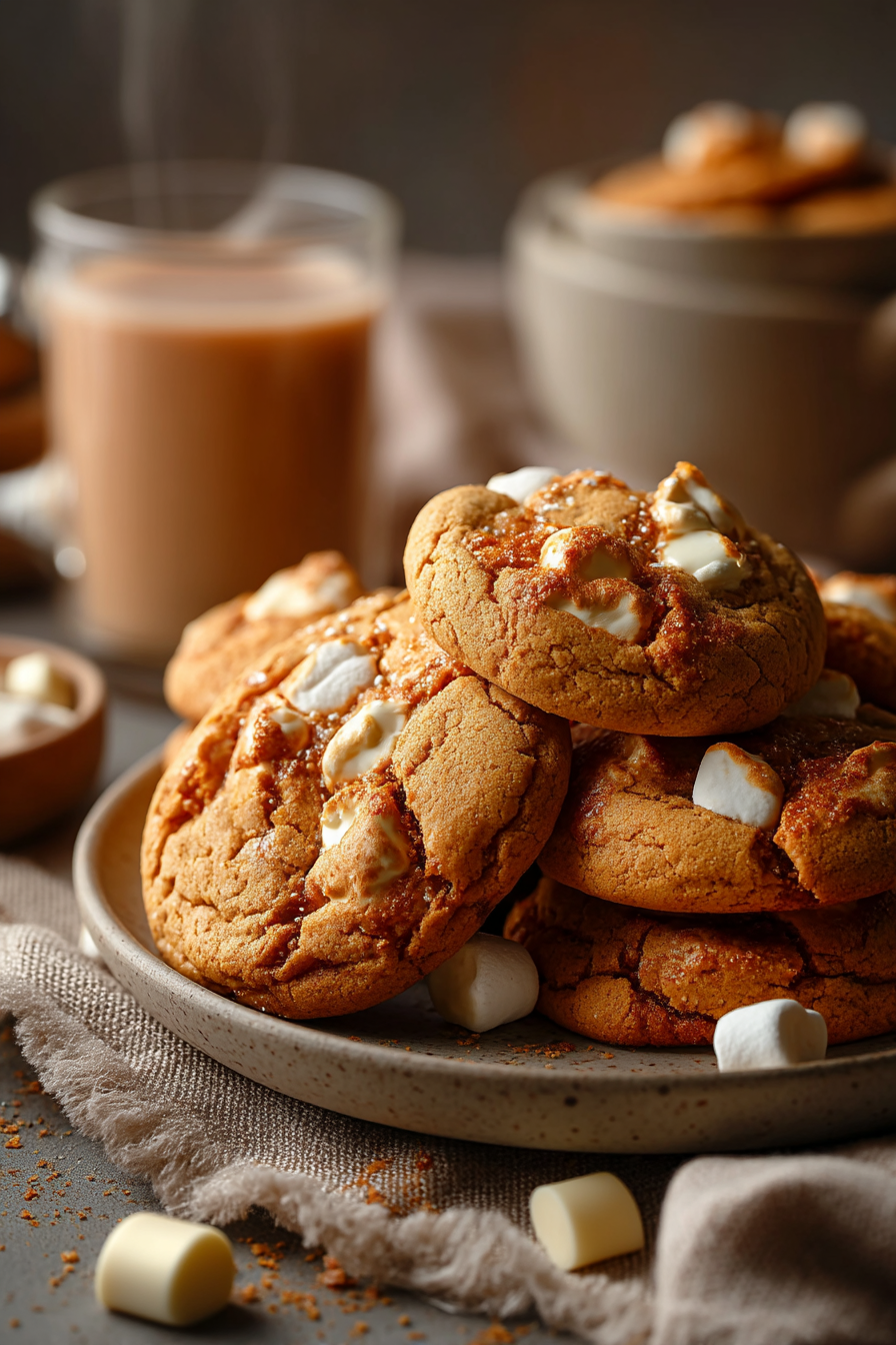 Thai Tea Marshmallow Cookies Recipe (Soft & Chewy Bakery-Style Cookies)