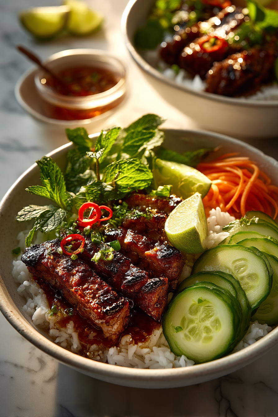 Vietnamese Lemongrass Pork Bowls