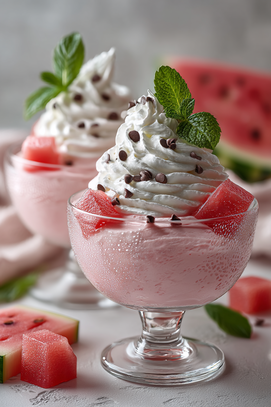 🍉 Watermelon Cream Pudding