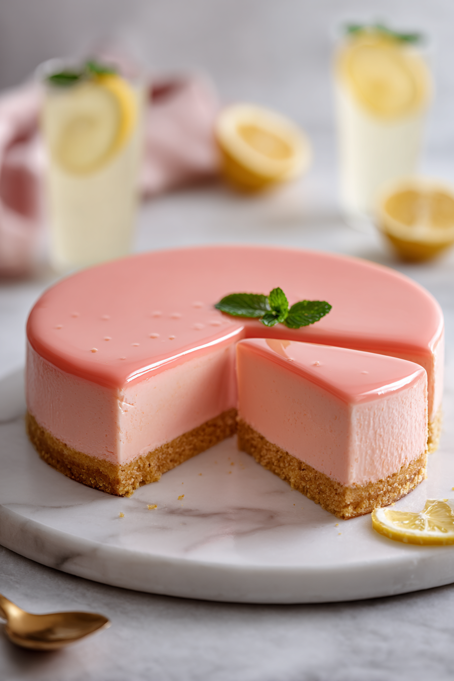 🍉 Watermelon Lemonade Cheesecake