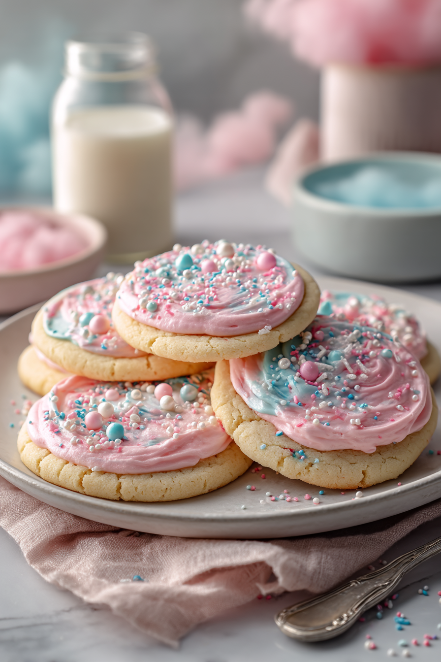 🍭 Cotton Candy Lofthouse Cookies