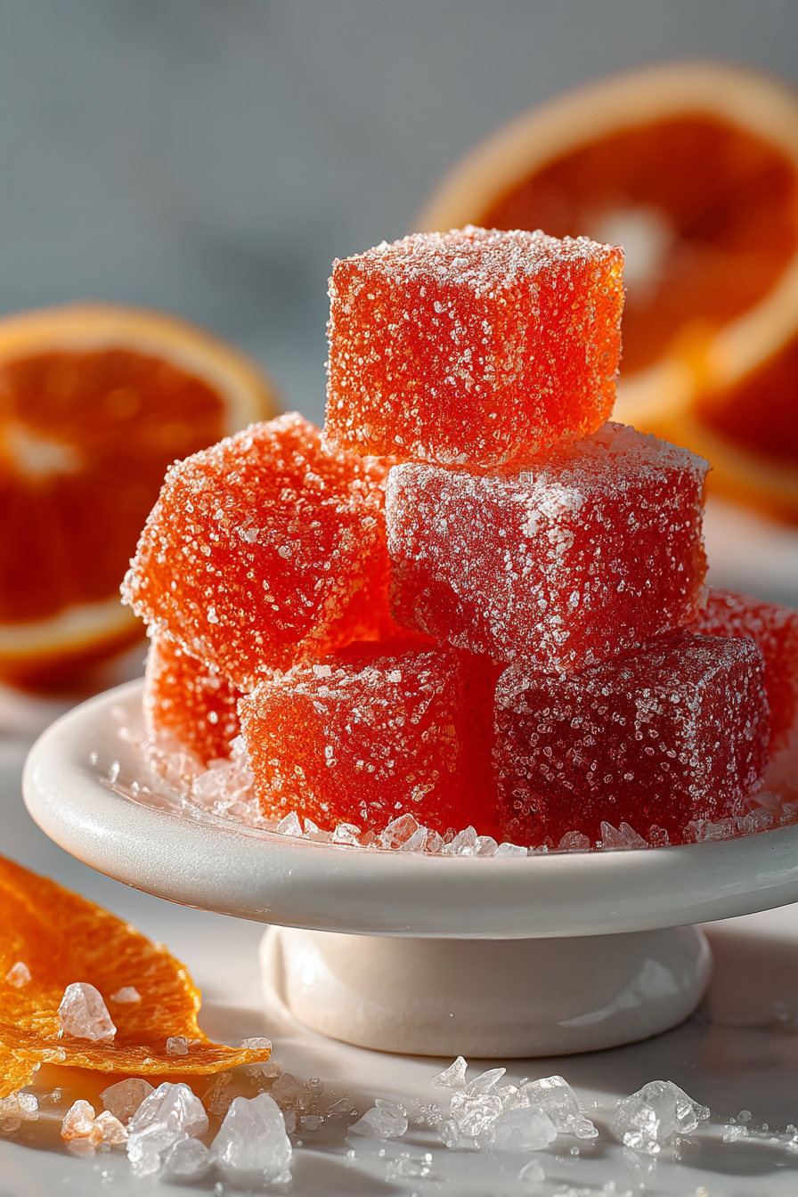 Homemade Orange Gumdrops