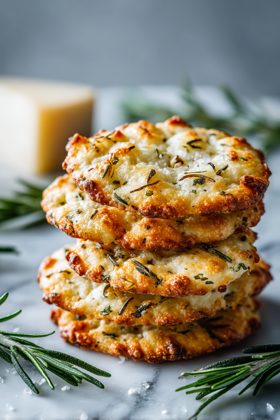 Smoked Gouda and Rosemary Crackers