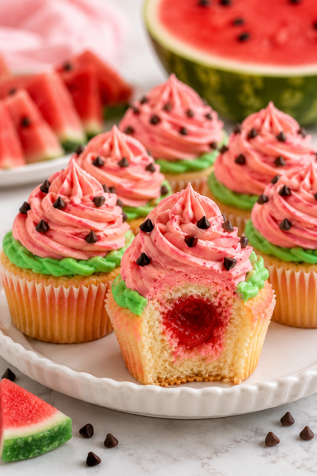 🍉 Watermelon Cupcakes